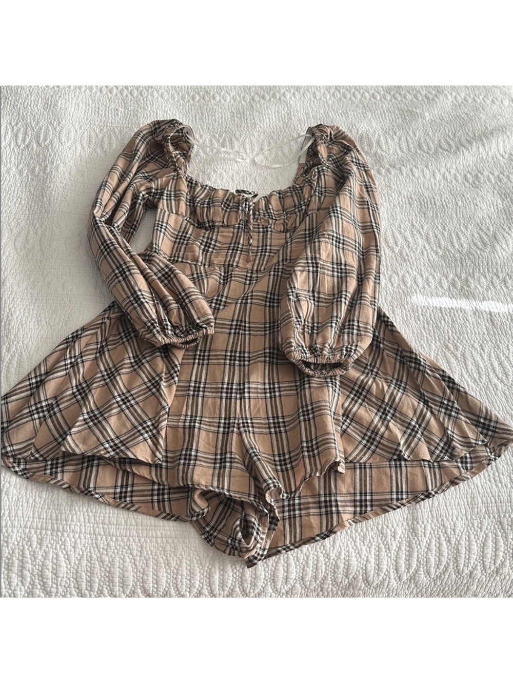 NWOT Princess Polly Olivia Plaid Romper Size 6 - Picture 3 of 6